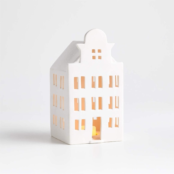 Crate&Barrel White Ceramic Holiday Canal House - Picture 1 of 3